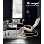 Afton Modern Rocking Armchair with Adjustable Footrest