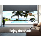 Instahut 1.5X2.5M Outdoor Blinds Awning Roll Down Canopy Retractable Outdoor Blinds Window Shade Grey