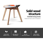 Retro Fabric Dining Chairs Set of 4