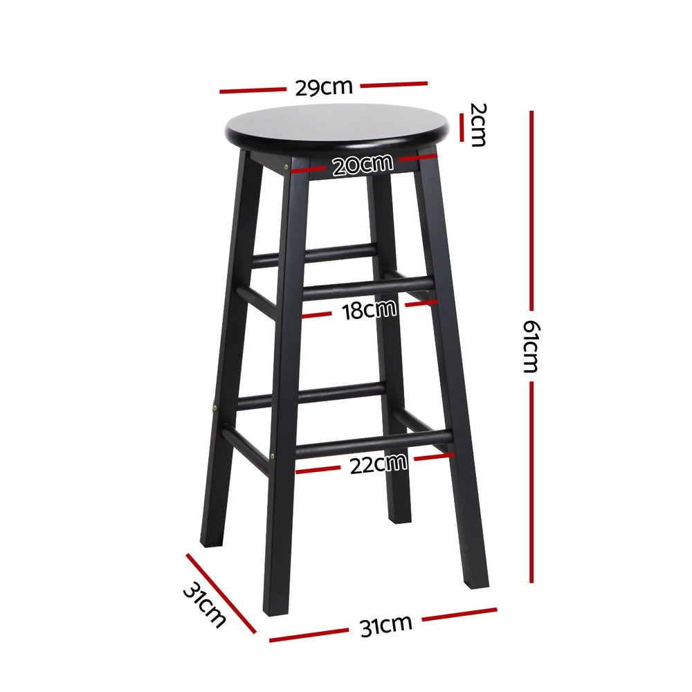 Artiss Set of 4 Wooden Bar Stools Durable seating for modern spaces.
