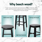 Artiss Set of 4 Wooden Bar Stools Durable seating for modern spaces.