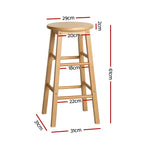 Artiss Set of 4 Wooden Bar Stools Durable seating for modern spaces.