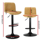 Artiss Adjustable Swivel Bar Stools Set
