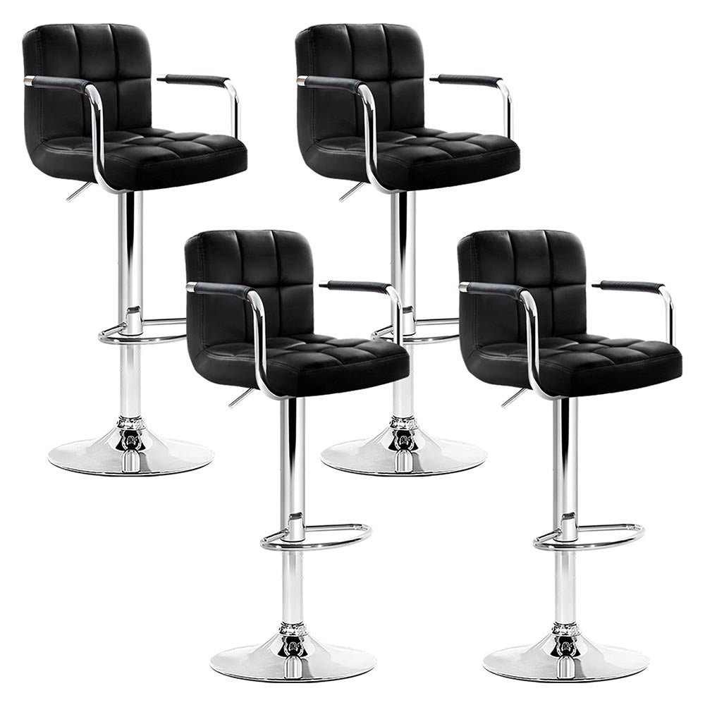 Artiss 4x Modern Leather Bar Stools with Armrest