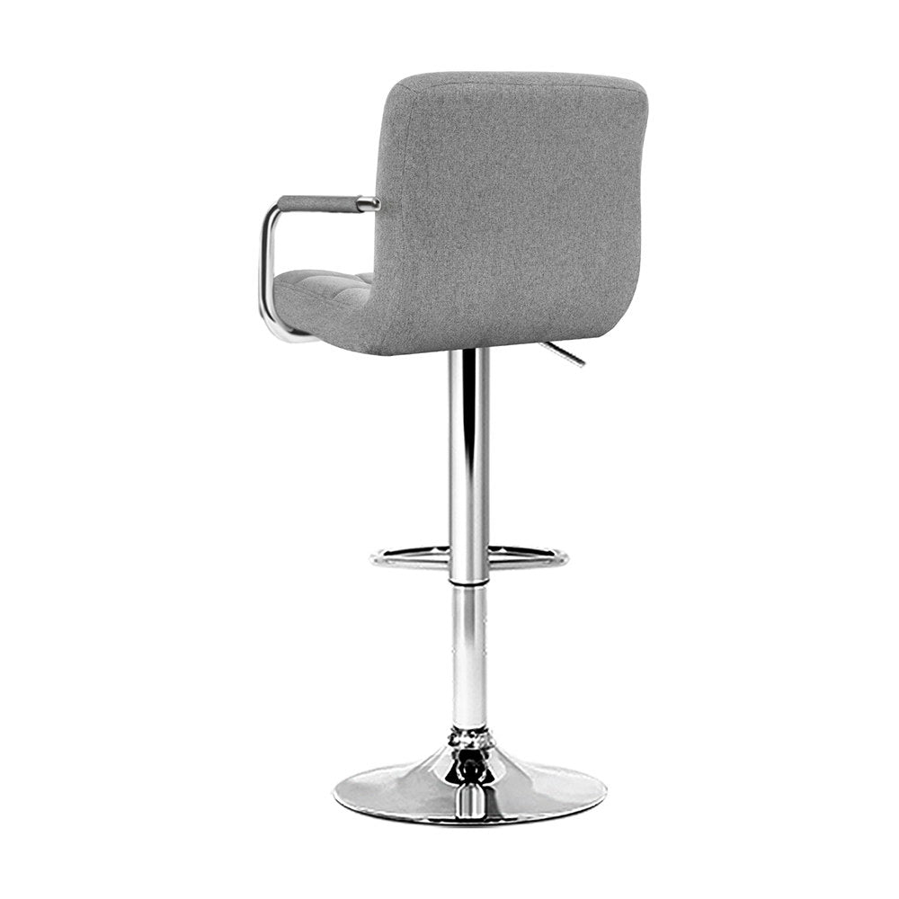 Artiss Noa Grey Bar Stool with Armrest