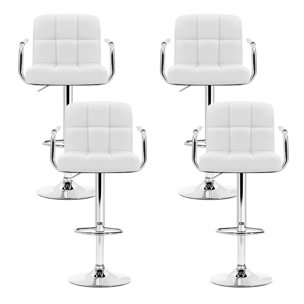 Artiss 4x Modern Leather Bar Stools with Armrest