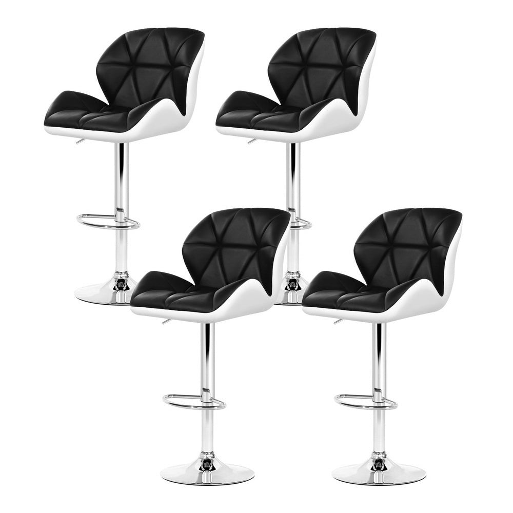 Artiss Adjustable Gas Lift Padded Leather Bar Stools