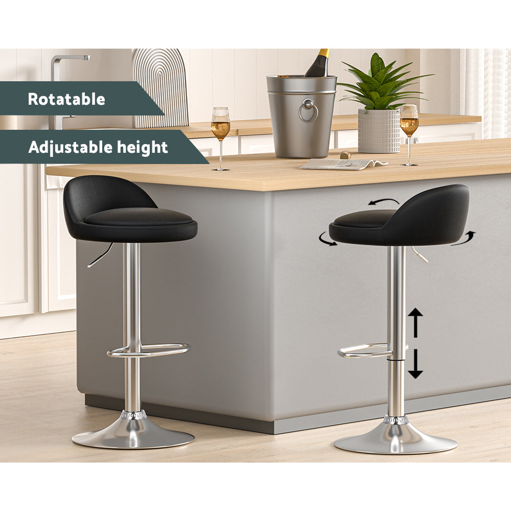 Artiss Adjustable PU Leather Bar Stools