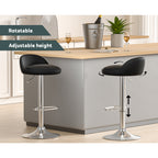 Contemporary Adjustable PU Leather Bar Stools
