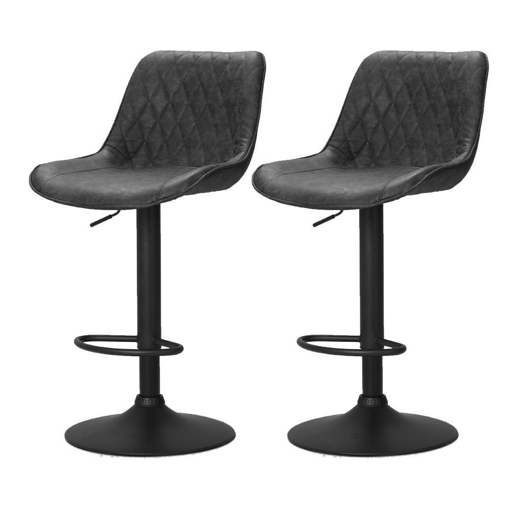 Artiss Vintage Leather Adjustable Bar Stools