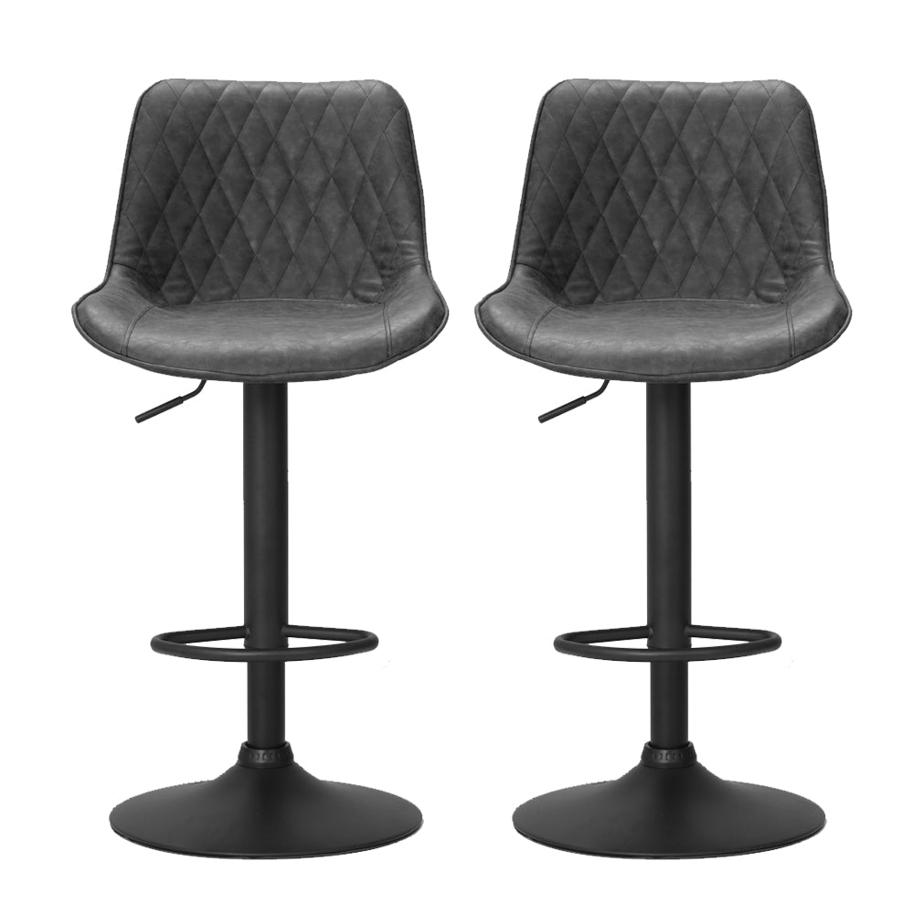 Artiss Vintage Leather Adjustable Bar Stools