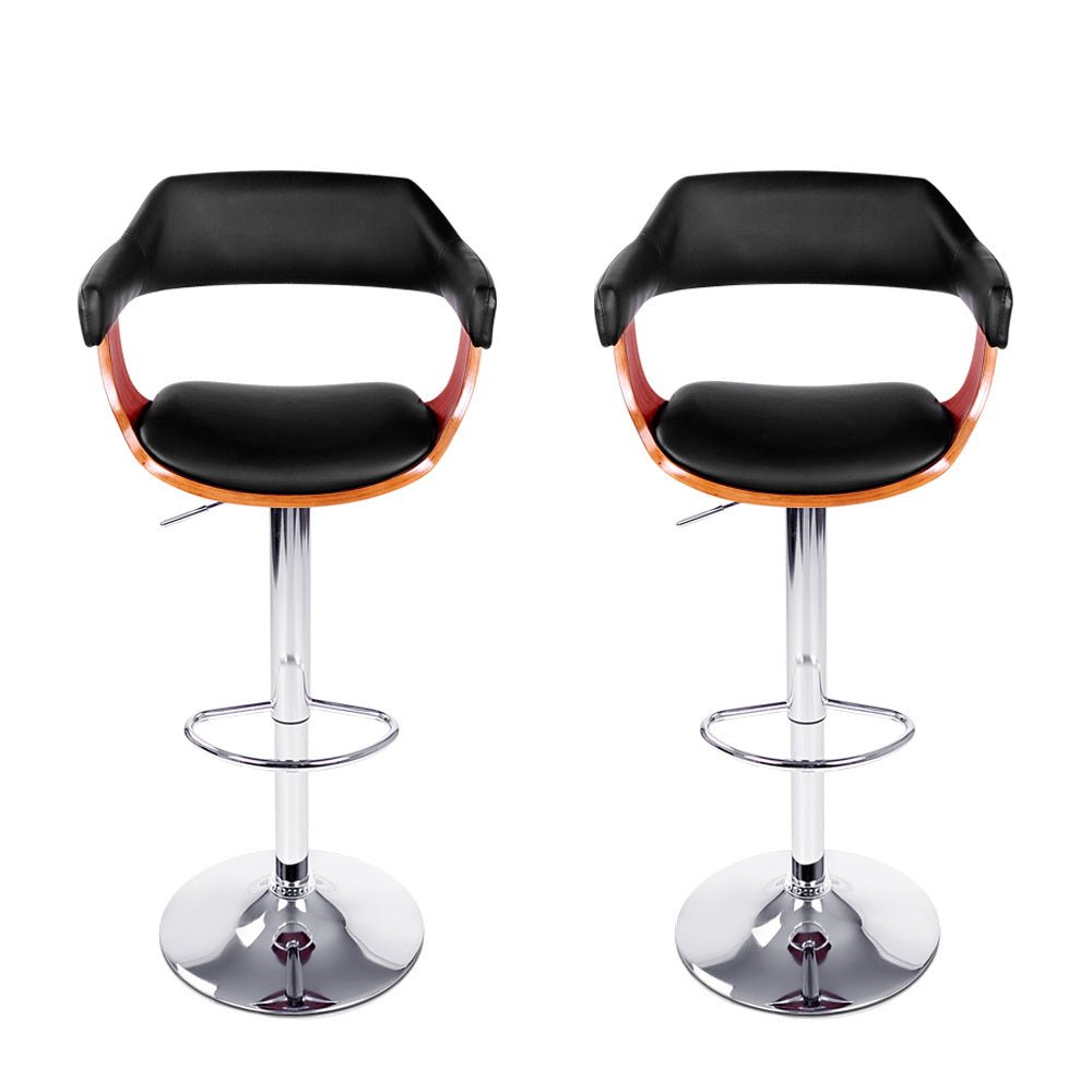 Elegant Gas Lift Bar Stools with Armrests