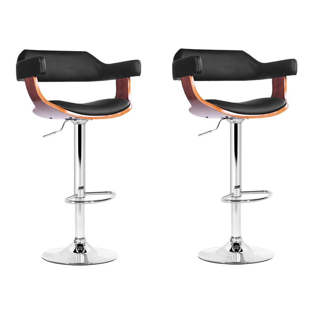 Elegant Gas Lift Bar Stools with Armrests