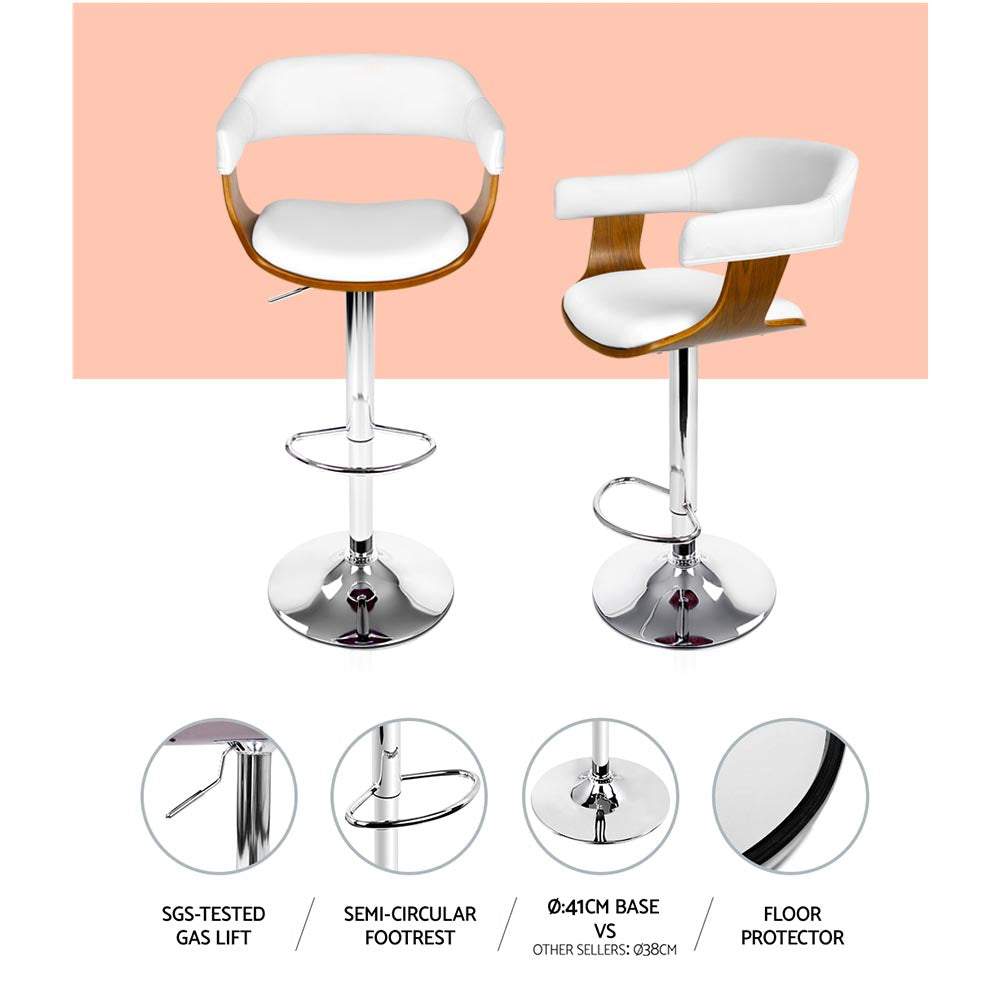 Elegant Gas Lift Bar Stools with Armrests