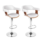 Elegant Gas Lift Bar Stools with Armrests