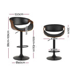 Elegant Gas Lift Bar Stools with Armrests