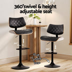 Elegant Adjustable Bar Stools - Set of 2