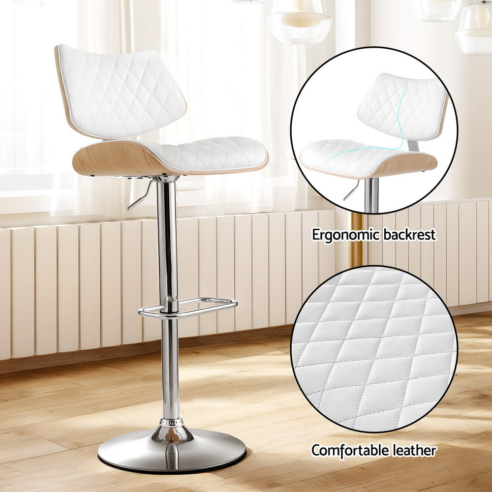 Elegant Adjustable Bar Stools - Set of 2