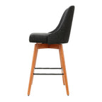 Artiss Swivel Bar Stools with Wooden Legs