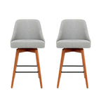 Artiss Swivel Bar Stools with Wooden Legs