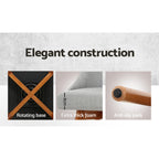 Artiss Swivel Bar Stools with Wooden Legs