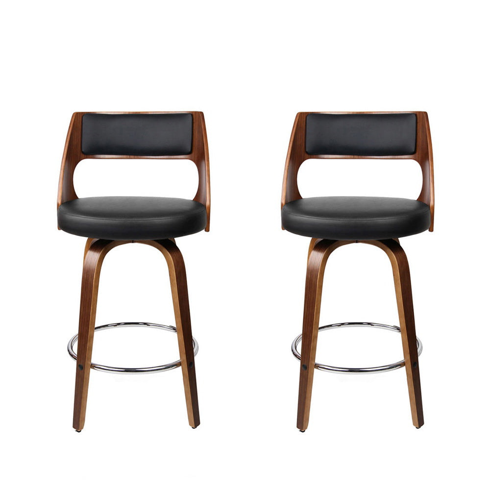 Artiss Modern Swivel Bar Stools - Set of 2