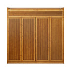 Elegant Bamboo Shoe Rack Cabinet for 30 Pairs