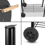 Grillz BBQ Grill 2-In-1 Offset Charcoal Smoker