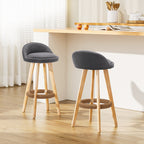 Artiss Padded Wooden Bar Stools - Set of 2