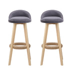 Artiss Padded Wooden Bar Stools - Set of 2