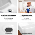Cefito Bathroom Basin Ceramic Vanity Sink Hand Wash Bowl 48x37cm White