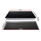 Electric Ceramic Cooktop 60cm 4 Burner Touch Control