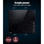 60cm Electric Ceramic Cooktop with Safety Features