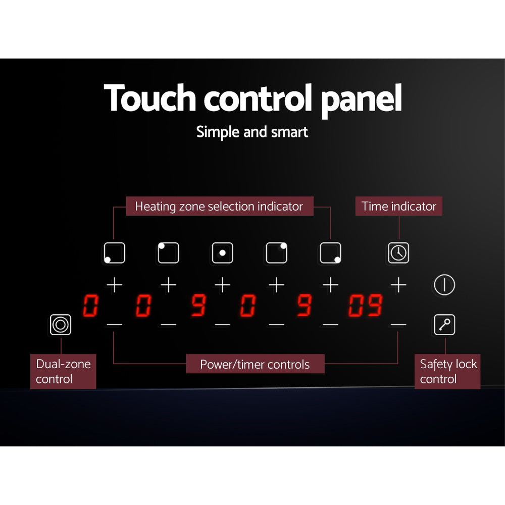 90cm Electric Ceramic Cooktop with Touch Controls