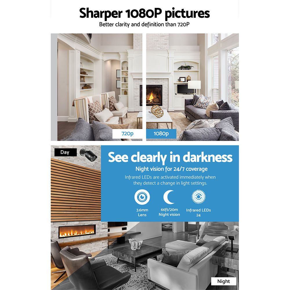 UL-tech 1080P HD CCTV Security System with 2TB DVR