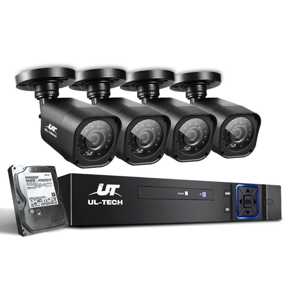 UL-tech 8CH CCTV Security System with 4 Cameras