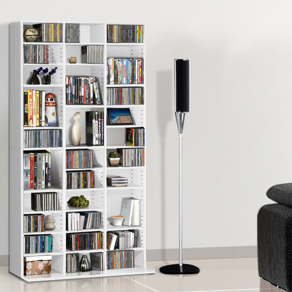 Artiss BERT White Bookshelf CD Storage Rack