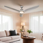 Devanti 64 Inch Silver Ceiling Fan with Remote