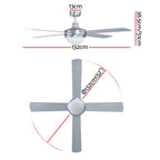 Devanti 52'' Ceiling Fan with Light and Remote