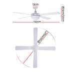 Devanti 52'' Remote-Controlled Ceiling Fan with Light