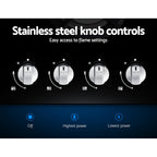 60cm 4 Burner Black Gas Cooktop