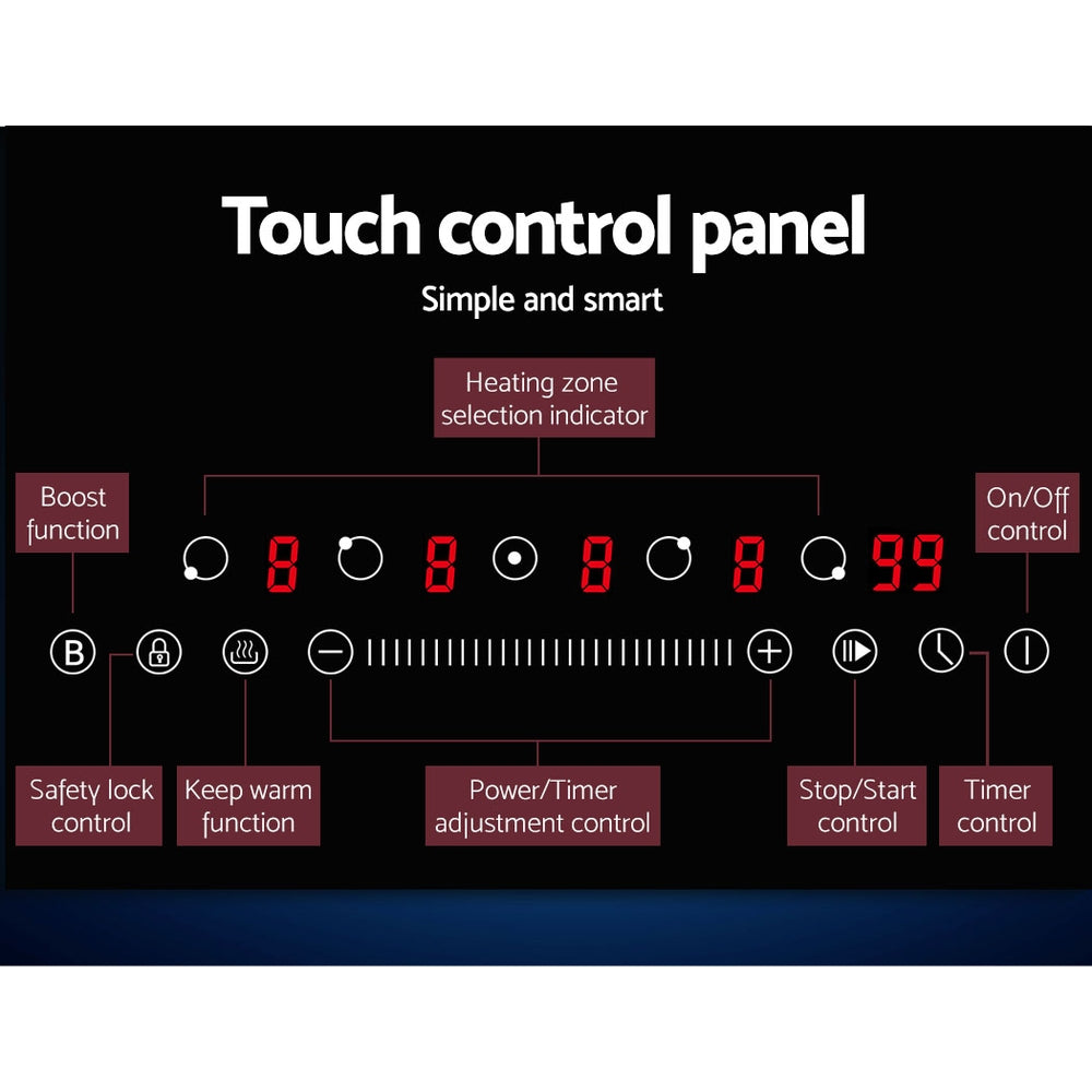 90cm Electric Induction Cooktop with Touch Controls