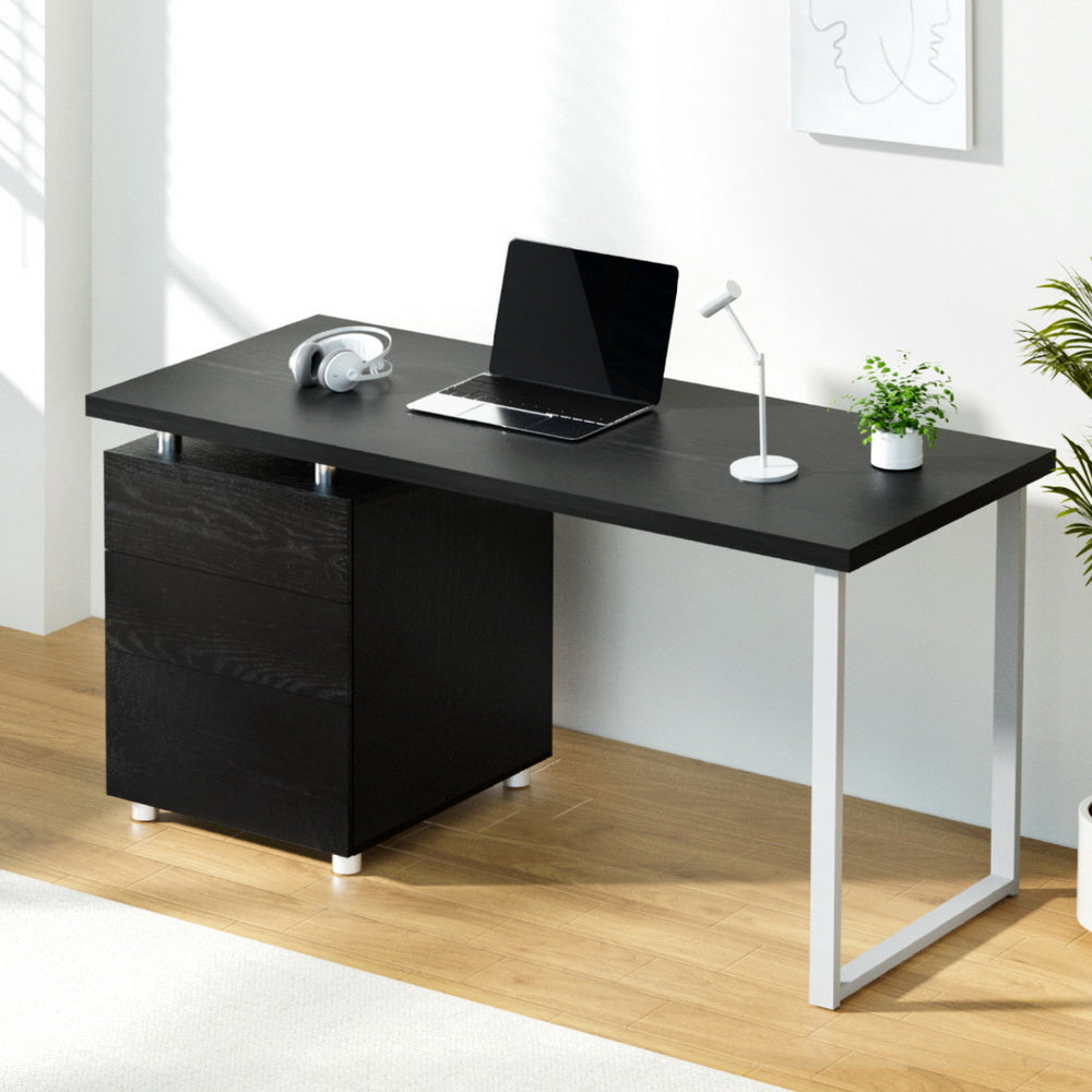 Artiss Modern Black Computer Desk with Drawers