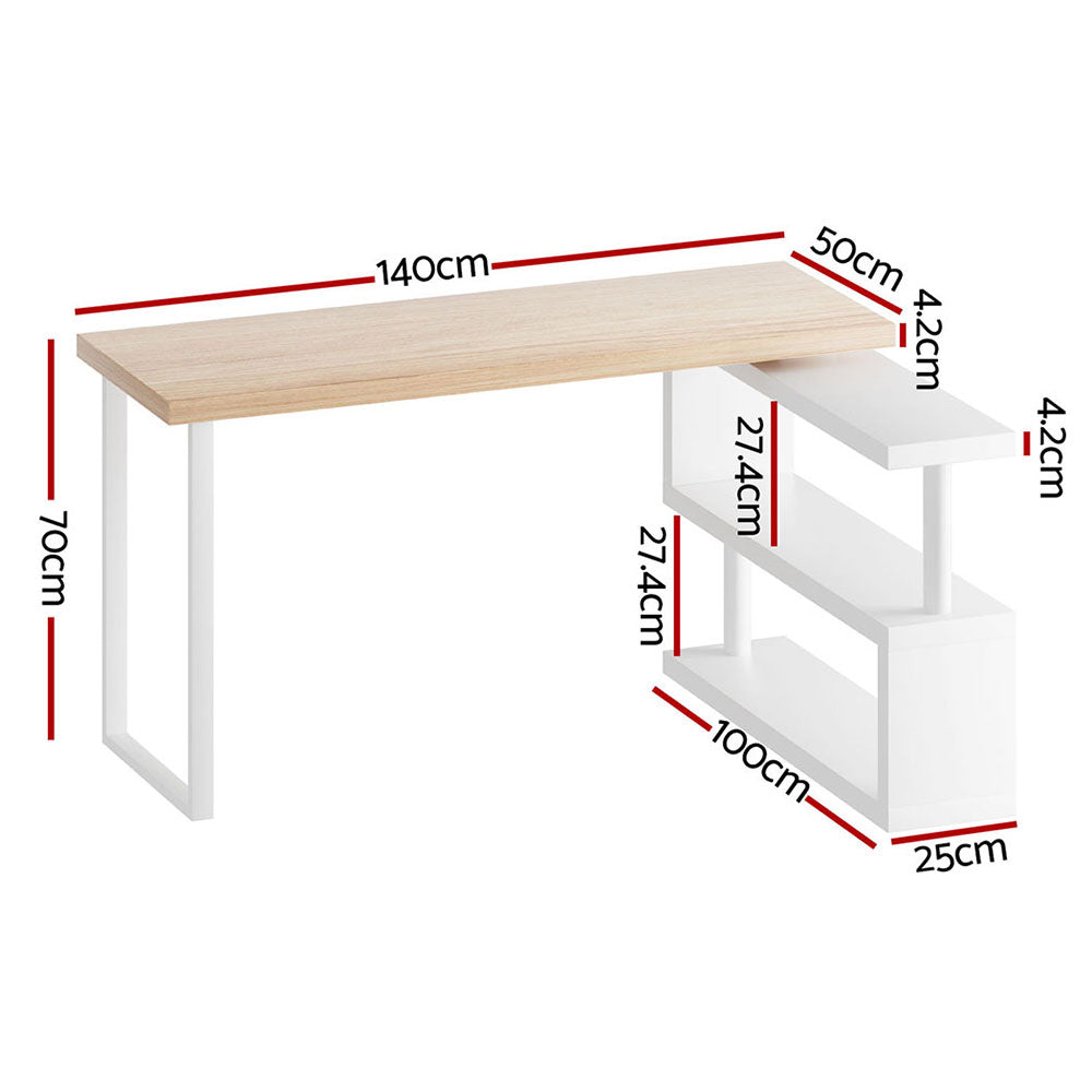 Artiss 140CM Computer Desk Bookshelf