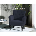 Artiss Charcoal Lothair Wingback Armchair