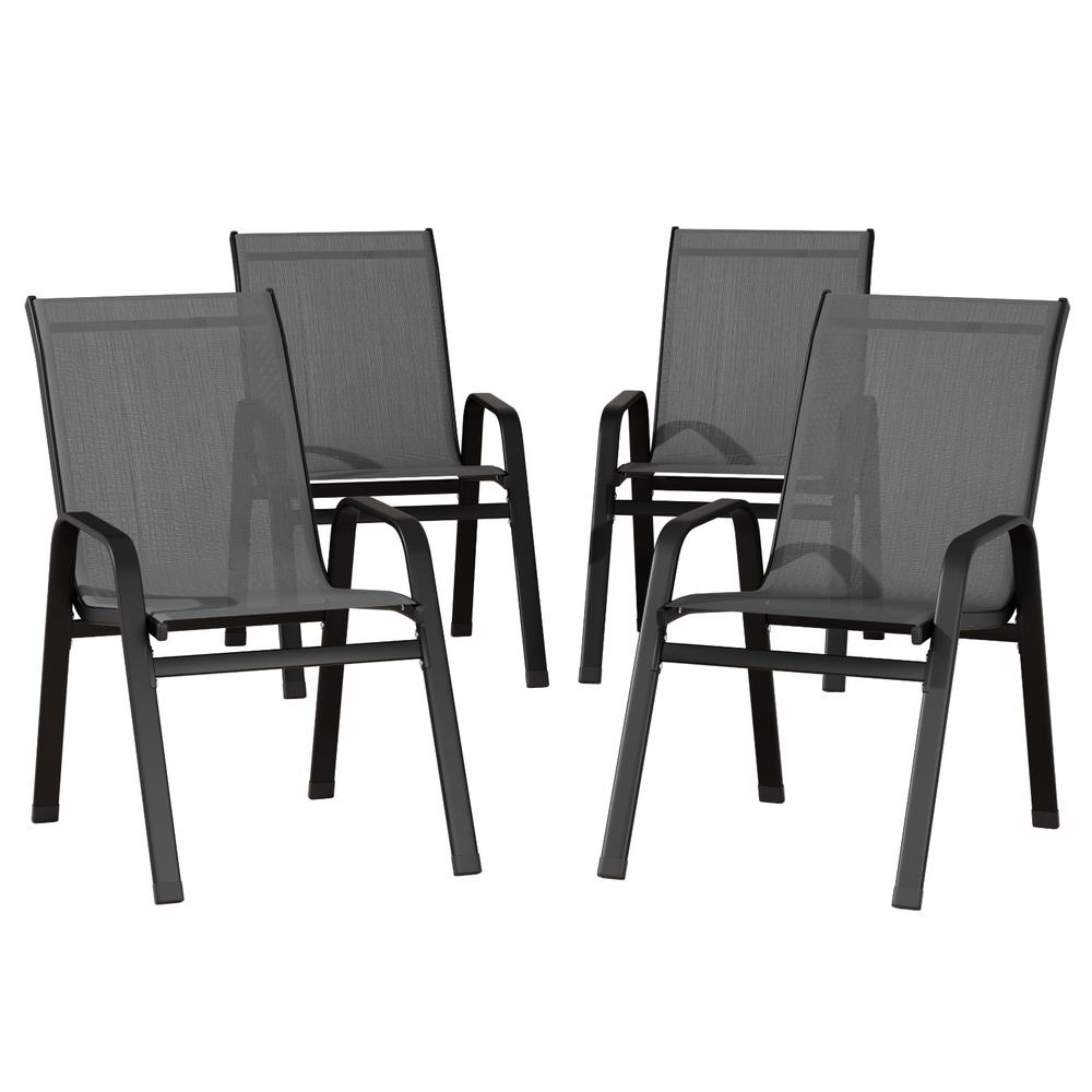 Gardeon 4-Piece Stackable Outdoor Dining Chairs