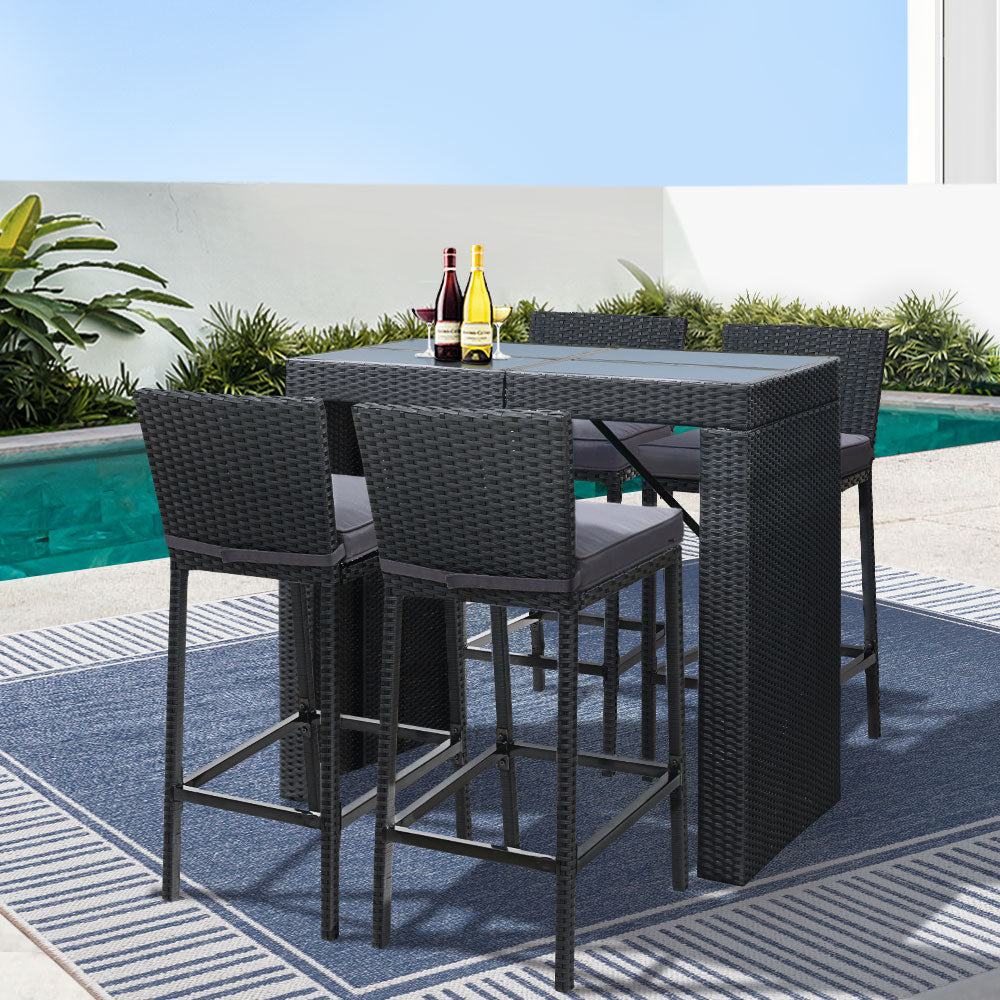 Gardeon 5-Piece Outdoor Bar Set