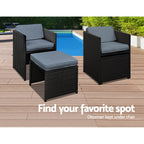 Gardeon 9-Piece Wicker Outdoor Dining Set