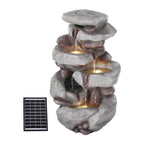 Elegant 4-Tier Solar Fountain Water Feature