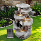 Elegant 4-Tier Solar Fountain Water Feature